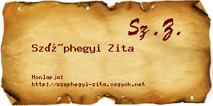 Széphegyi Zita névjegykártya